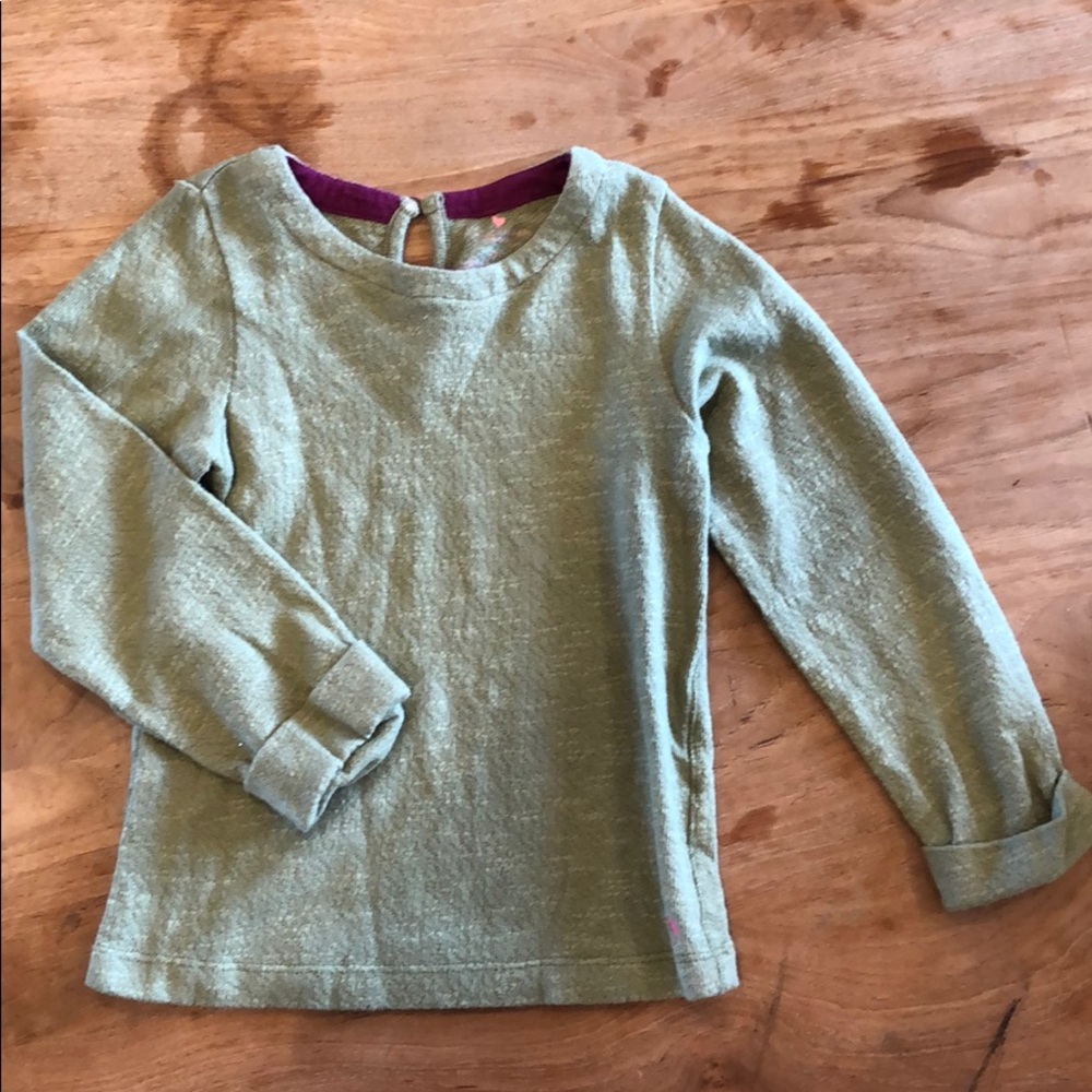 pink chicken terry pullover top sz 7